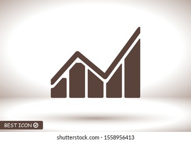 Chart Vector icon . Lorem Ipsum Illustration design