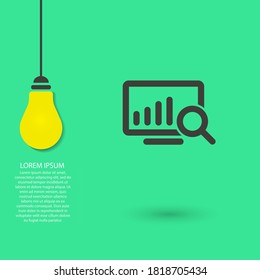 Chart vector icon , lorem ipsum Flat design