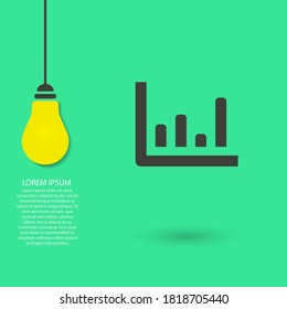 Chart vector icon , lorem ipsum Flat design