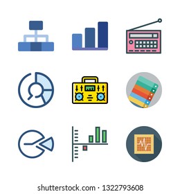 chart vector icon set