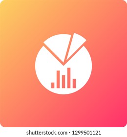 chart vector icon. chart single web icon on trendy gradient