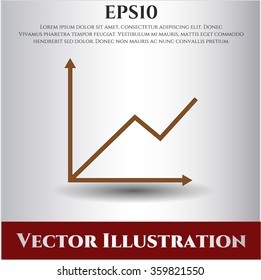 Chart vector icon or symbol