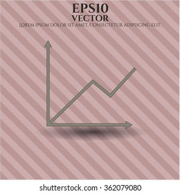 Chart vector icon or symbol