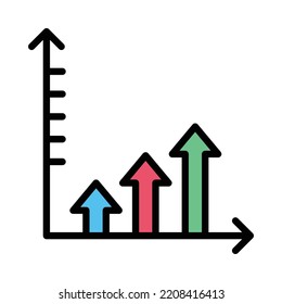 Chart Vector Icon which is suitable for commercial work and easily modify or edit it

