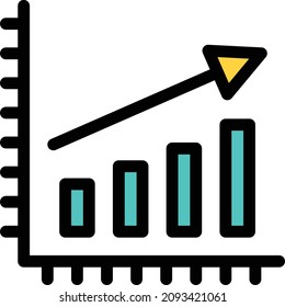 chart vector illustration isolated on a transparent background . color vector icons for concept or web graphics.