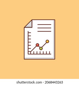 chart Vector illustration on a transparent background. Premium quality symbols.Vector line flat color icon for concept and graphic design.