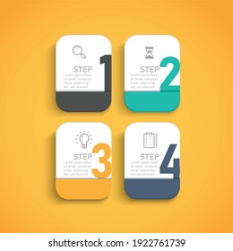 chart Vector infographic template for diagram presentation, chart, business concept with 4 elements options