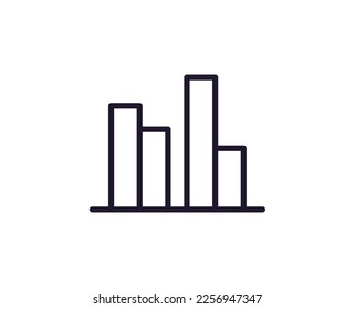 Chart vector line icon. Premium quality logo for web sites, design, online shops, companies, books, advertisements. Black outline pictogram isolated on white background 