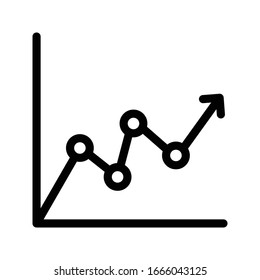 chart vector thin line icon 