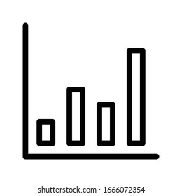 chart vector thin line icon 