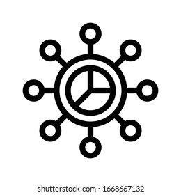 chart vector thin line icon 