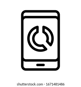 chart vector thin line icon 