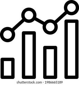 chart vector thin line icon