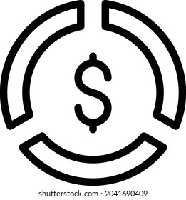 chart vector thin line icon