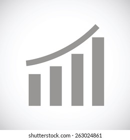 Chart web black icon on a white background. Vector symbol