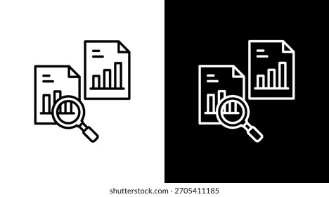 Chart White Icon Set Design