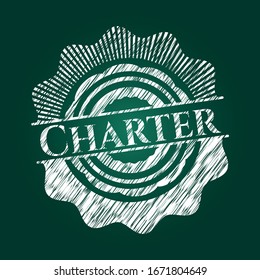 Charter with chalkboard texture. Vector Illustration. Detailed.