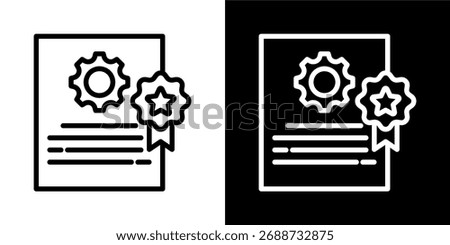 Charter Icon Of Flat Black And White Style Vector