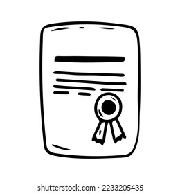 icono de charter, en fondo blanco. Estilo del doodle de línea. Vector. icono aislado en blanco
