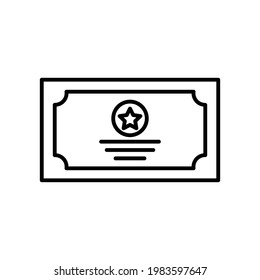 Charter line icon. star icon, champion, winner. simple illustration. Editable stroke. Design template vector