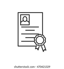 charter linear icon. Thin line design