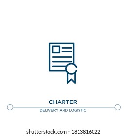 charter outline vector icon. simple element illustration. charter outline icon from editable delivery concept. can be used for web and mobile
