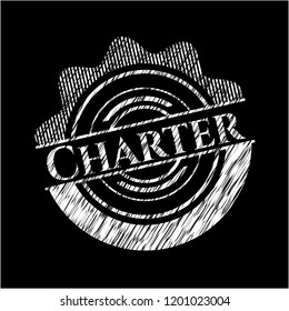 Charter written on a blackboard