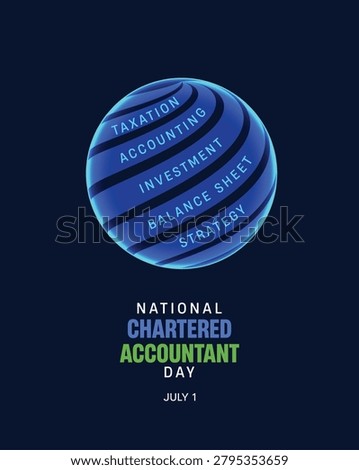 Chartered Accountant Day Celebration Design With Finance Theme And Professional Background