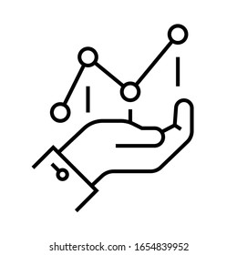 Charting line icon, concept sign, outline vector illustration, linear symbol.