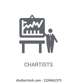 Chartists icon. Trendy Chartists logo concept on white background from business collection. Suitable for use on web apps, mobile apps and print media.