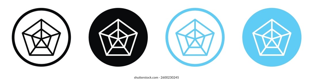 Chart-radar icon collection. vector illustration set