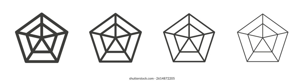 Chart-radar icon collection for website designs