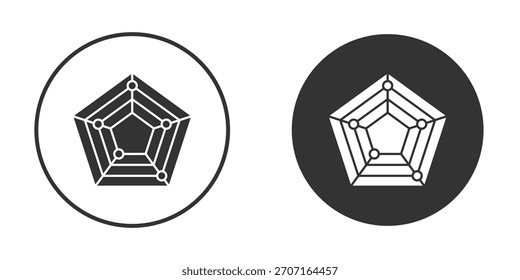Chart-radar icon for website design, logo for web and apps.