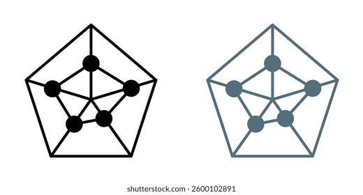 Chart-radar web vector icons set