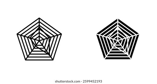 Chart-radaricons for ui. vector illustration