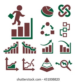 charts of business icon set