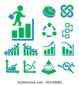 charts of business icon set