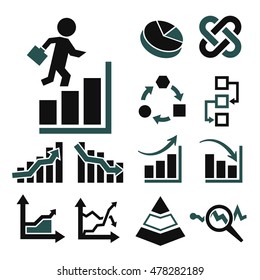 charts of business icon set