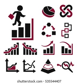 charts of business icon set