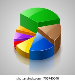 Charts Business statistics. Vector illustration