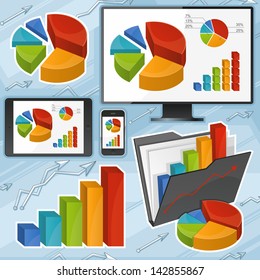 Charts And Devices Set