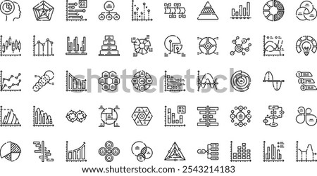 Charts and diagrams icons High-Quality Vector Icons Collection with Editable Stroke. Ideal for Professional and Creative Projects.