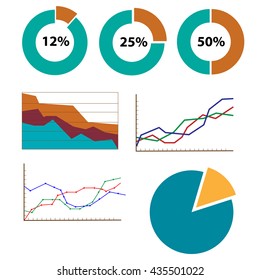 Charts Diagrams On White Background Stock Vector (Royalty Free ...