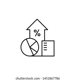 Charts finance chart outline icon. Element of finance illustration icon. signs, symbols can be used for web, logo, mobile app, UI, UX