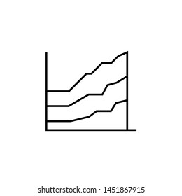 Charts finance chart outline icon. Element of finance illustration icon. signs, symbols can be used for web, logo, mobile app, UI, UX