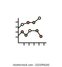 Charts finance chart outline icon. Element of finance illustration icon. signs, symbols can be used for web, logo, mobile app, UI, UX