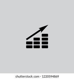 Charts flat icon 