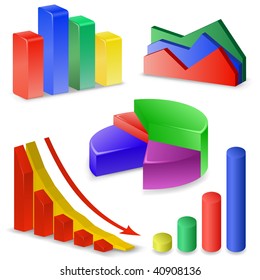Charts and Graphs Collection. Reports set.