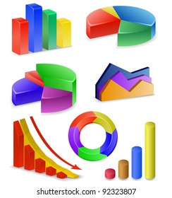 Charts and Graphs Collection. Reports set.