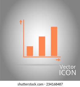 Charts and Graphs icons. Flat design style. Made in vector illustration